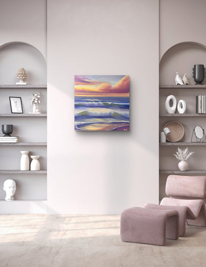 "Dawn by the Sea" - UNIKAT - 50 cm x 50 cm