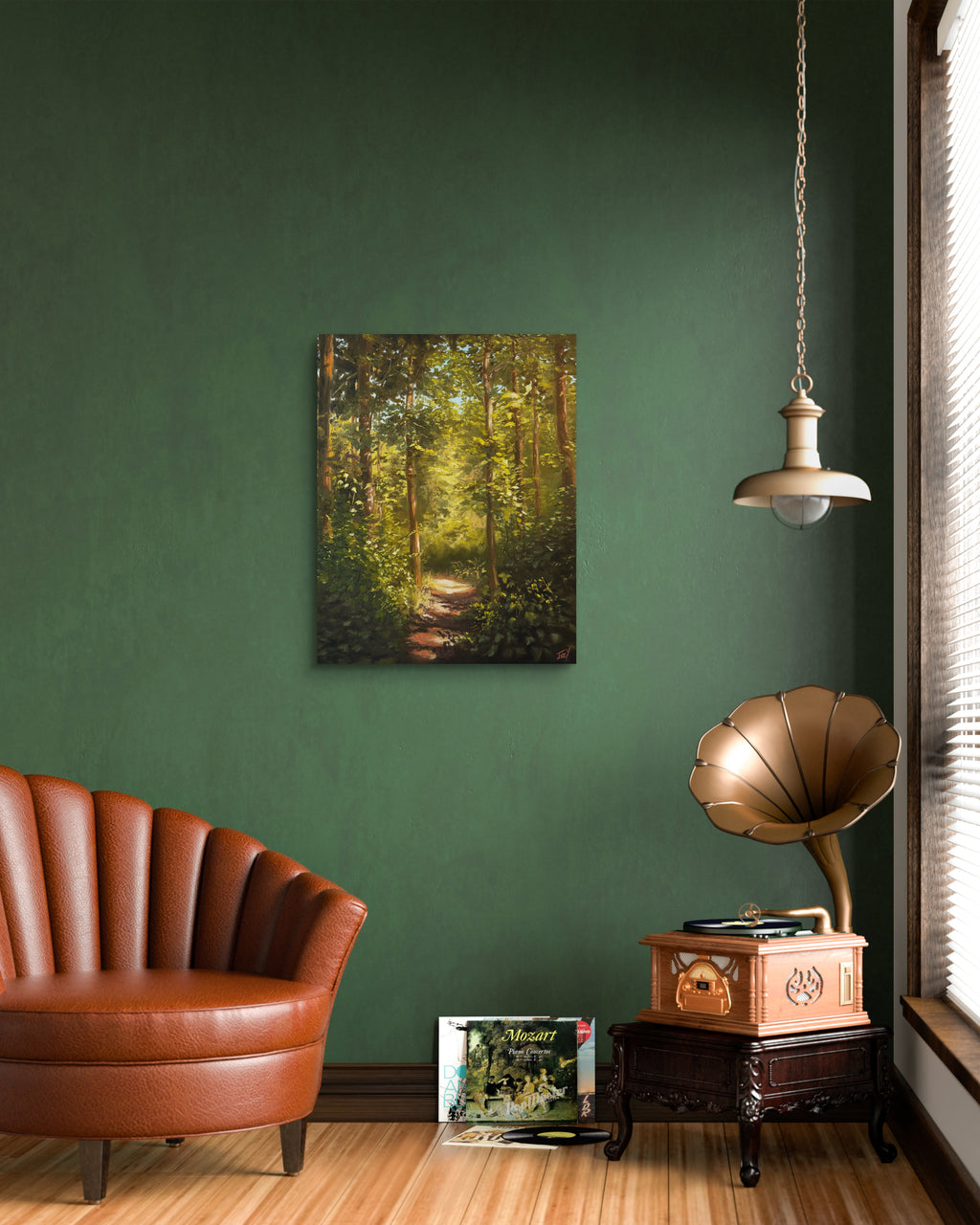 „Golden Forest of Joy" - UNIKAT - Öl auf Leinwand - 50cm x 60cm