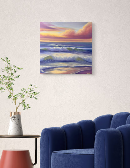 "Dawn by the Sea" - UNIKAT - 50 cm x 50 cm