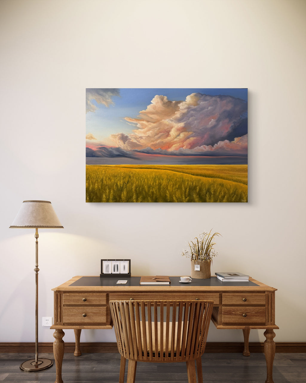 "Clouds over the Golden Fields" - UNIKAT - 60cm x 80cm