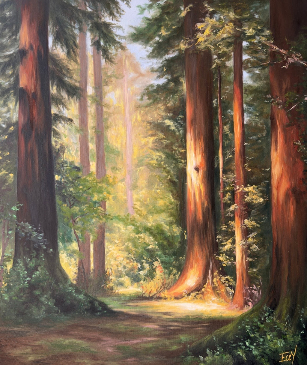 "Ancient Forest of Strength" - UNIKAT - Öl auf Leinwand - 50cm x 60cm