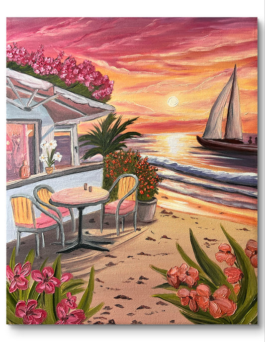 "Serenity at Sunset" - UNIKAT - 40cm x 50cm