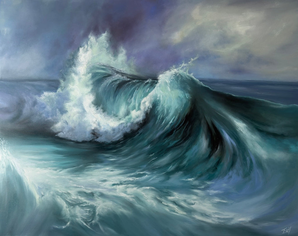 "Morning Storm at Sea" - UNIQUE - Oil on canvas - 80cm x 100cm
