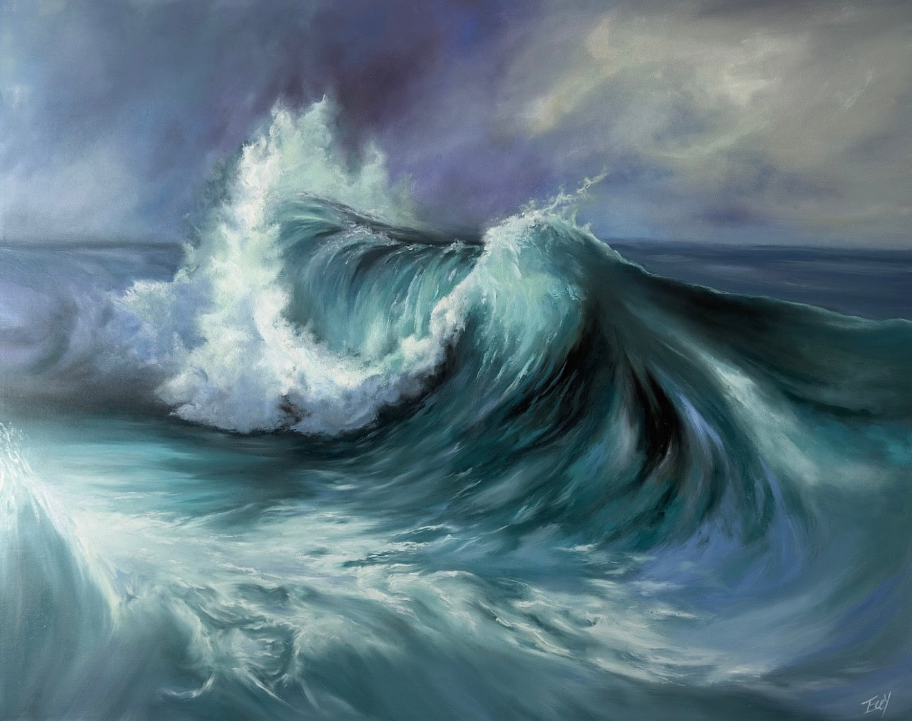 "Morning Storm at Sea" - UNIKAT - Öl auf Leinwand - 80cm x 100cm