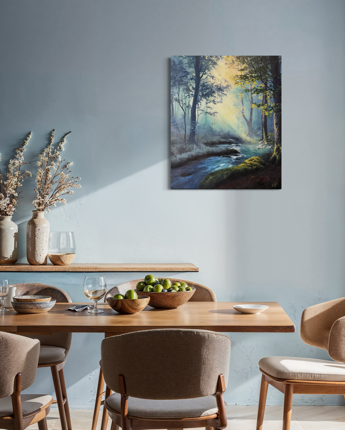 “Mystical Forest of Healing“ - UNIKAT - Öl auf Leinwand - 50cm x 60cm
