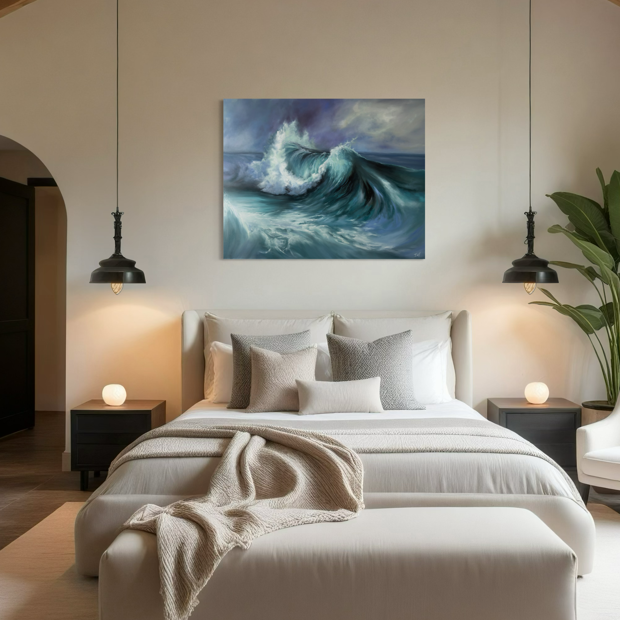 "Morning Storm at Sea" - UNIKAT - Öl auf Leinwand - 80cm x 100cm
