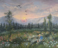 "Wildflower Field of Memories" - UNIQUE PIECE - oil on canvas - 50cm x 60cm