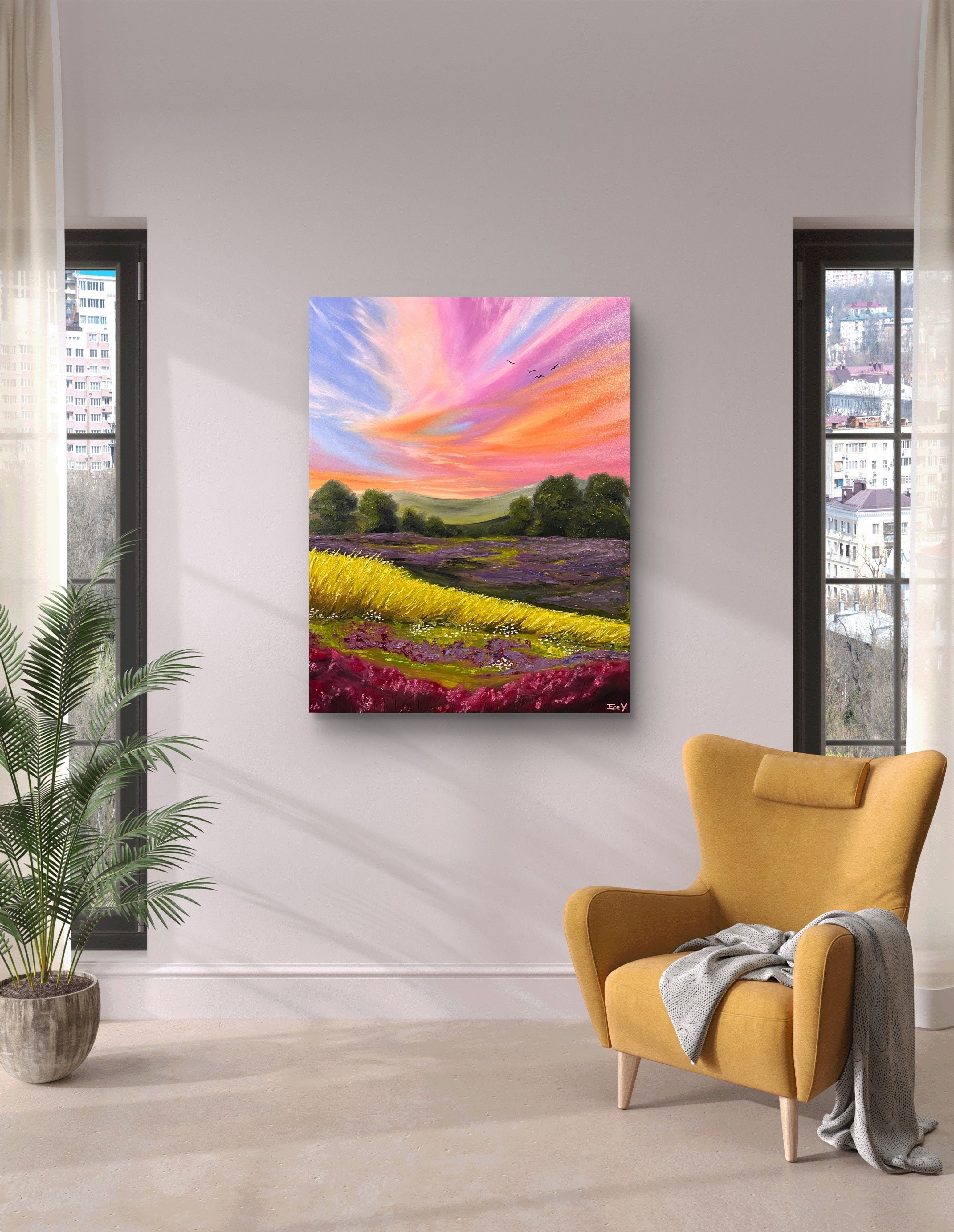 "A Symphony of Flowers" - UNIKAT - 60cm x 80cm