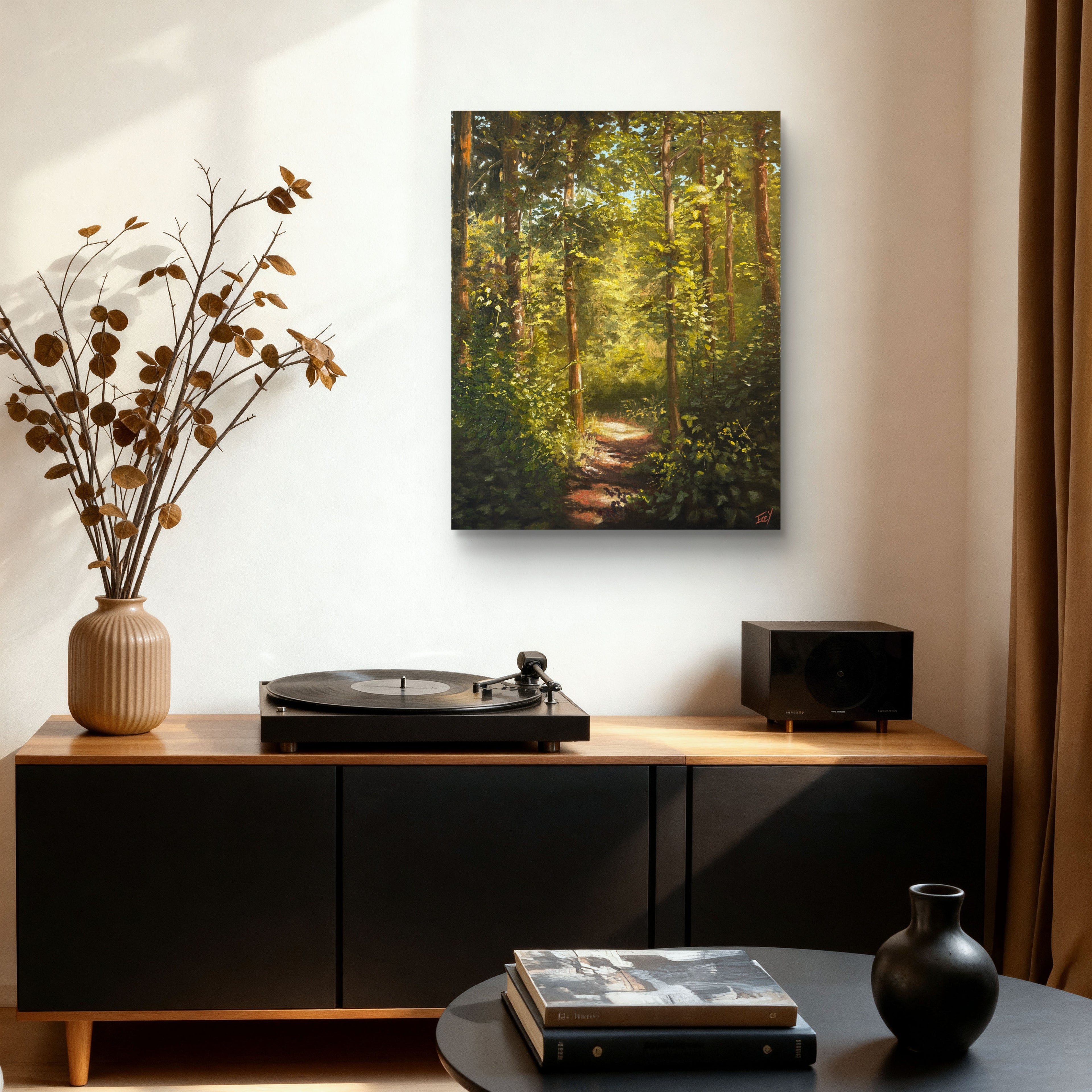 „Golden Forest of Joy" - UNIKAT - Öl auf Leinwand - 50cm x 60cm