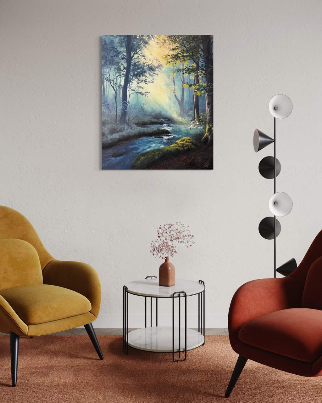 “Mystical Forest of Healing“ - UNIKAT - Öl auf Leinwand - 50cm x 60cm