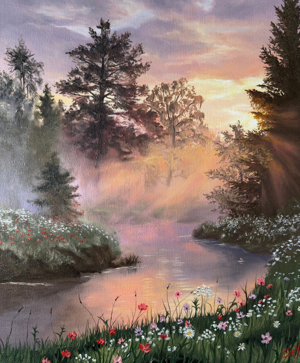 "Soft Forest of Love" - UNIKAT - 50cm x 60cm