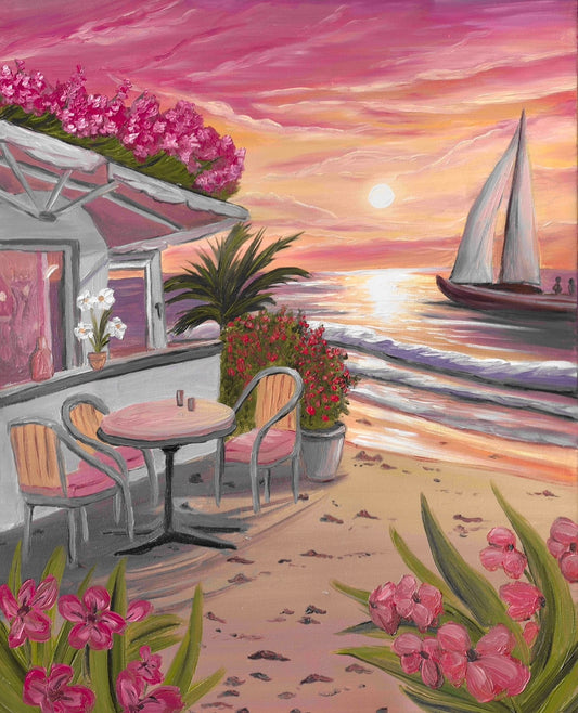 "Serenity at Sunset" - UNIKAT - 40cm x 50cm