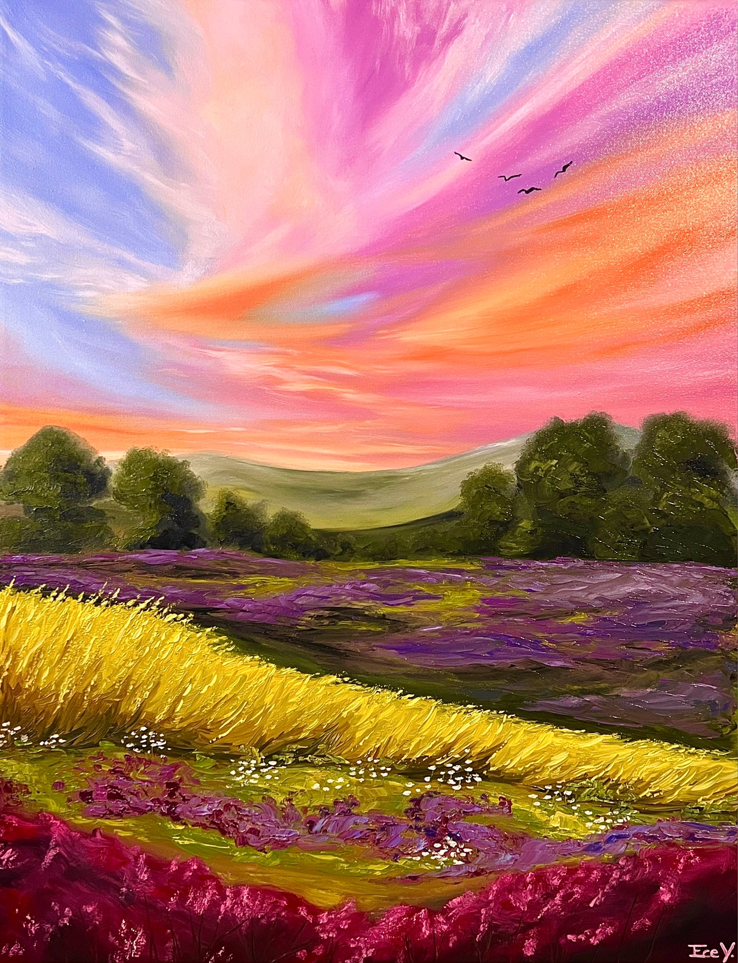 "A Symphony of Flowers" - UNIKAT - 60cm x 80cm
