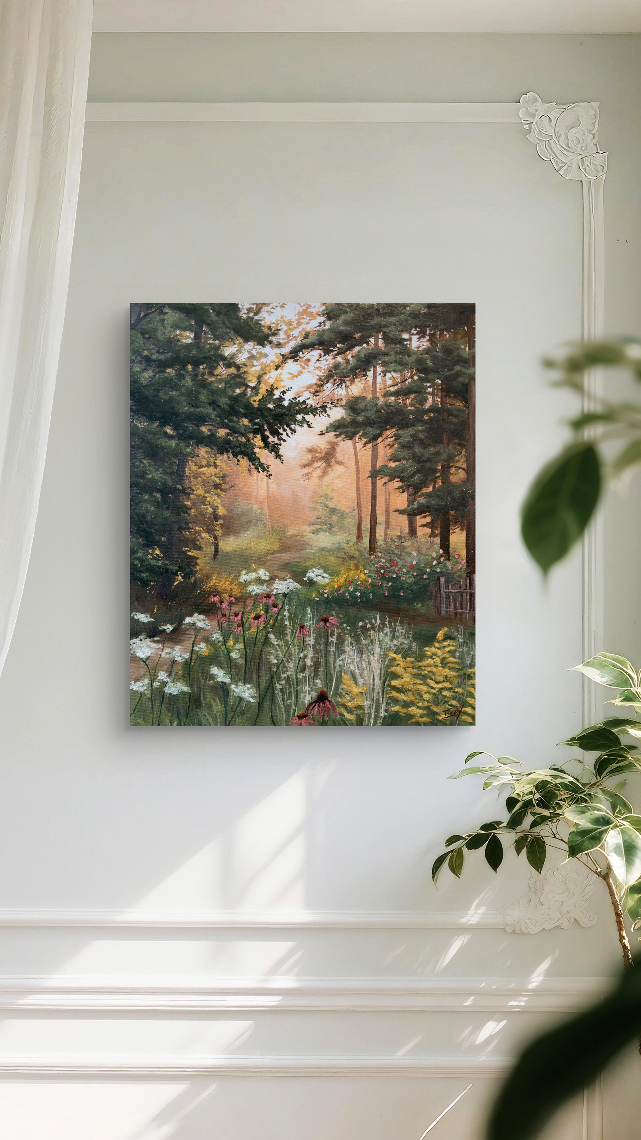 "Warm Forest of Nostalgia" - UNIKAT - Öl auf Leinwand - 50cm x 60cm