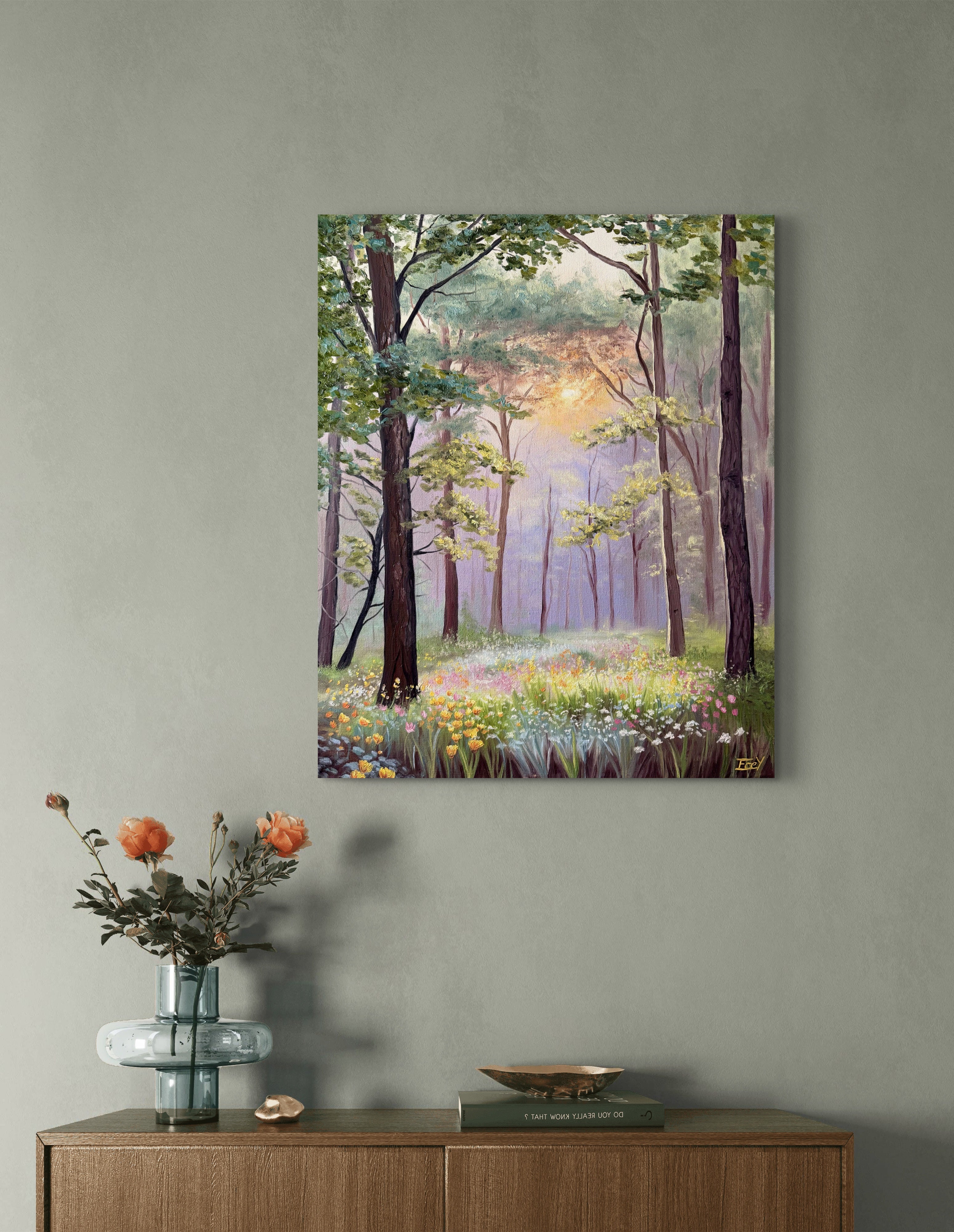 "The Blooming Forest of Hope" - UNIKAT - 50cm x 60cm